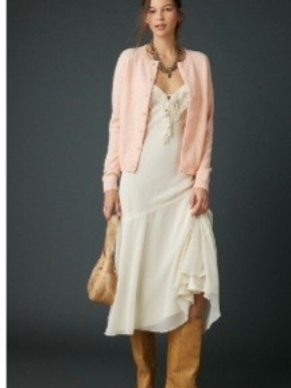 NWOT Kimchi Blue Rachel Cardigan Soft Peach Knit  ■ Size M
